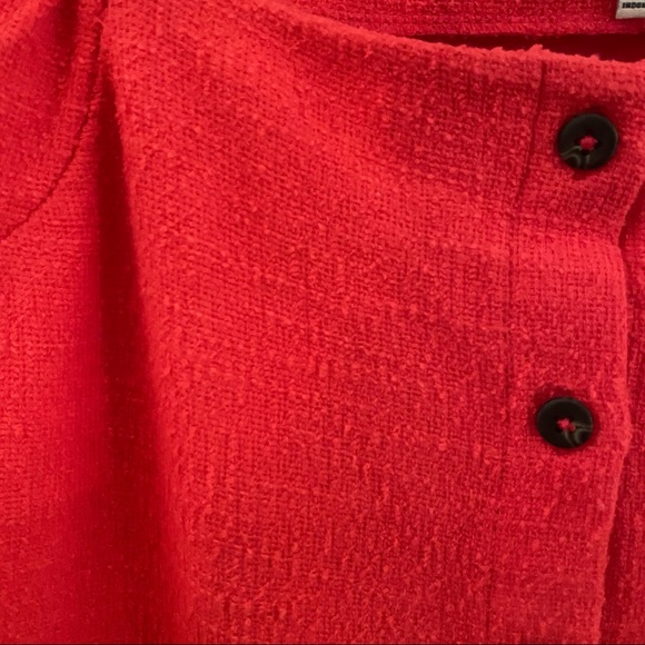 Madewell Texture and Thread Button Front Red Top Size Medium - Picture 4 of 9
